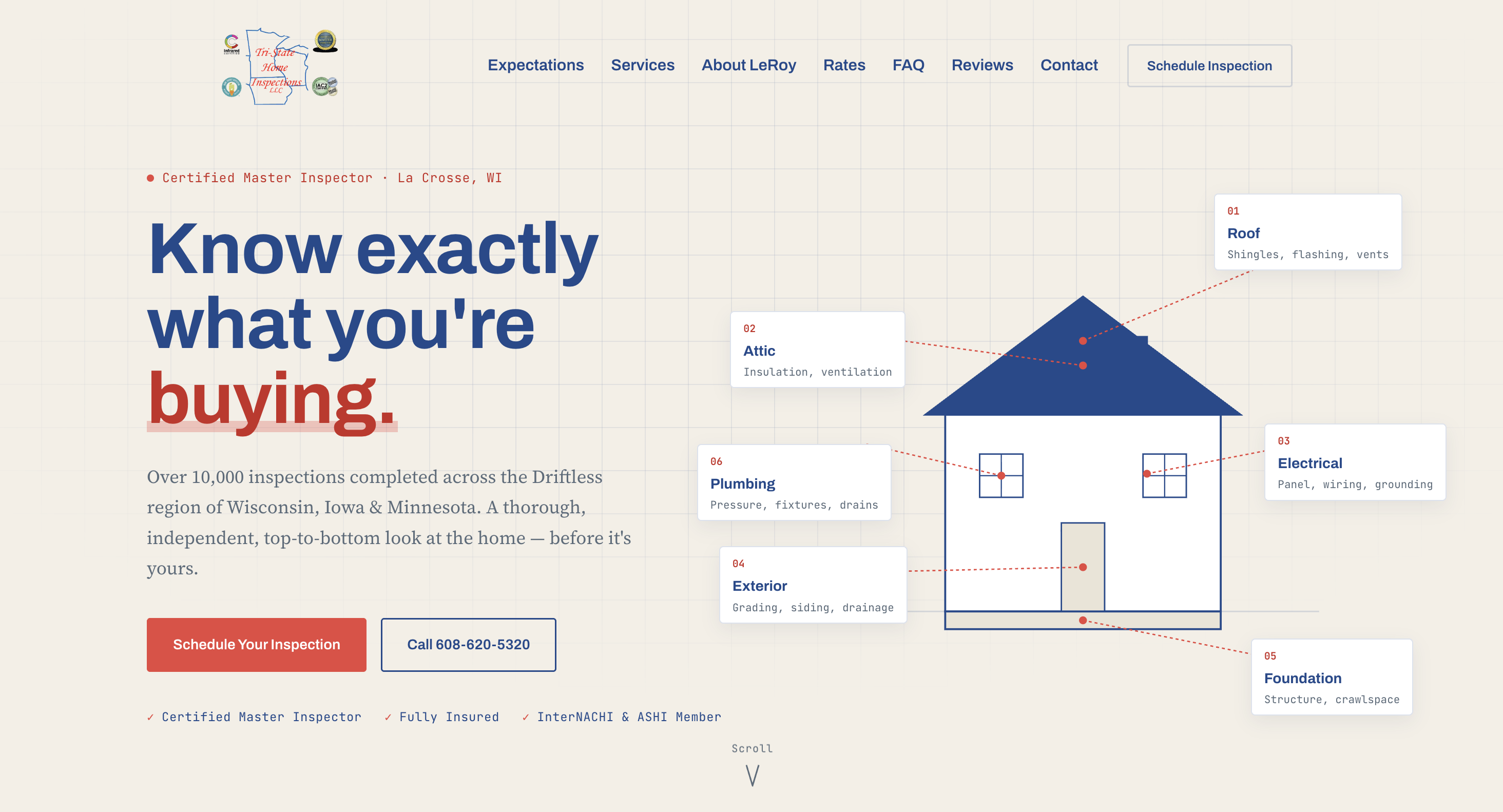 Tri-State Home Inspections LLC website preview